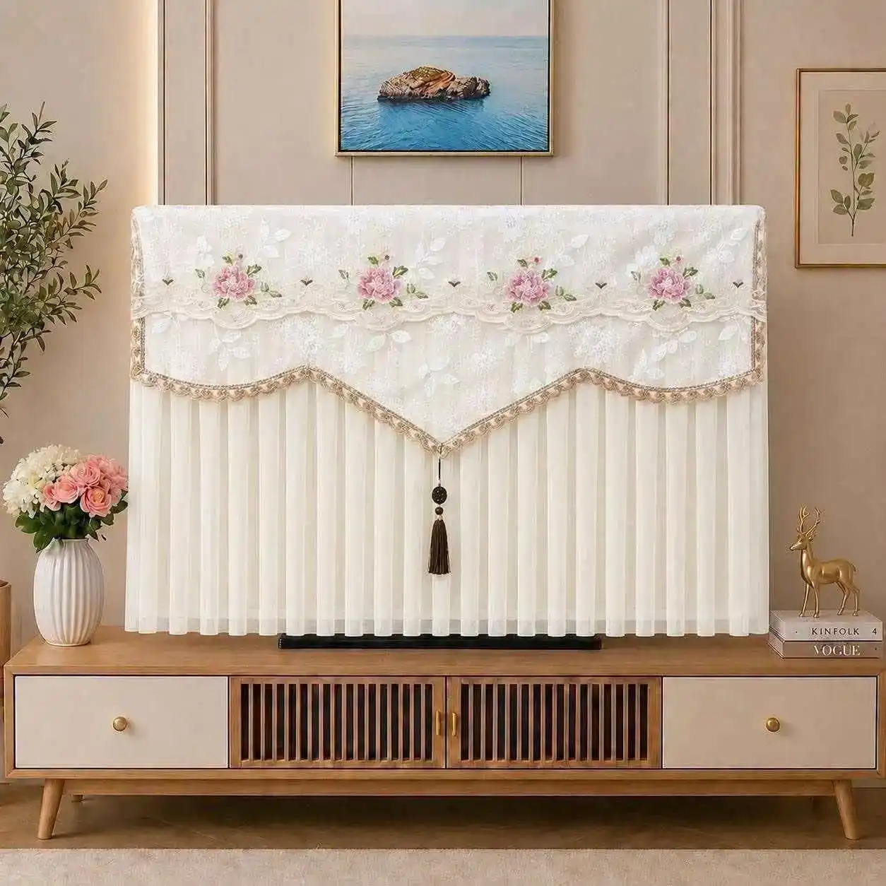 Tv Cover (Off White )