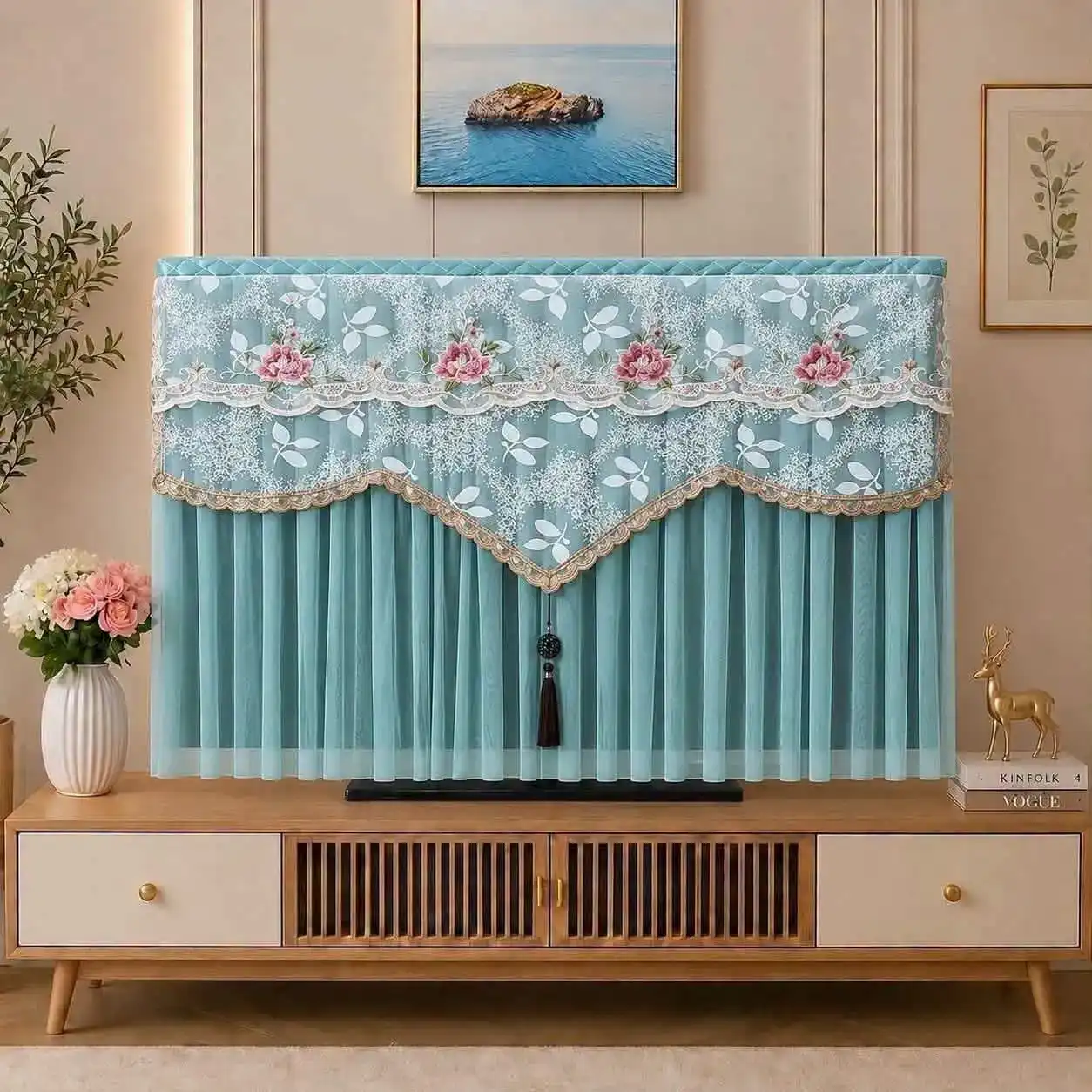 Tv Cover ( Blue )